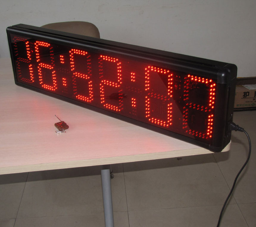 8 High Digit Outdoor LED Wall Clock LED Countdown Timer Giant LED Digital Timer