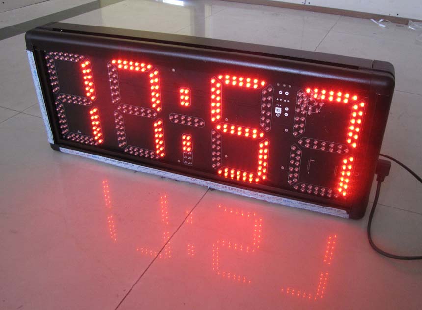 8 High Digit LED Time & Temp Sign LED Time Clock Giant LED Temperature Clock
