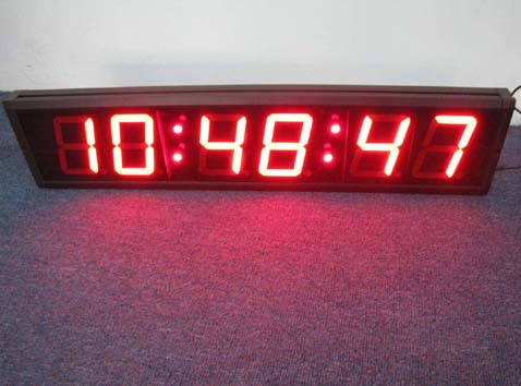 4 INCH LED WALL CLOCK 6 DIGITS Countdownup Clock LED TIMER HHMMSS