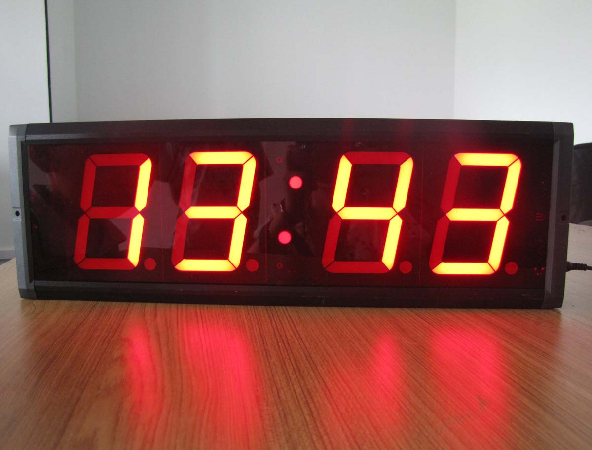LED Wall Clock 4 Giant Large LED Digital Wall Clock HHMM LED Countdown Timer