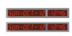 4 Digit Time & DateGlass Linear Clock