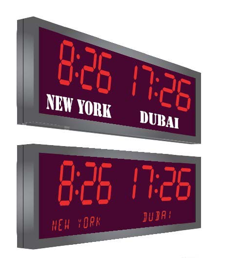 2 - ZONE, 4 Digit LED Clockwith Date / Text
